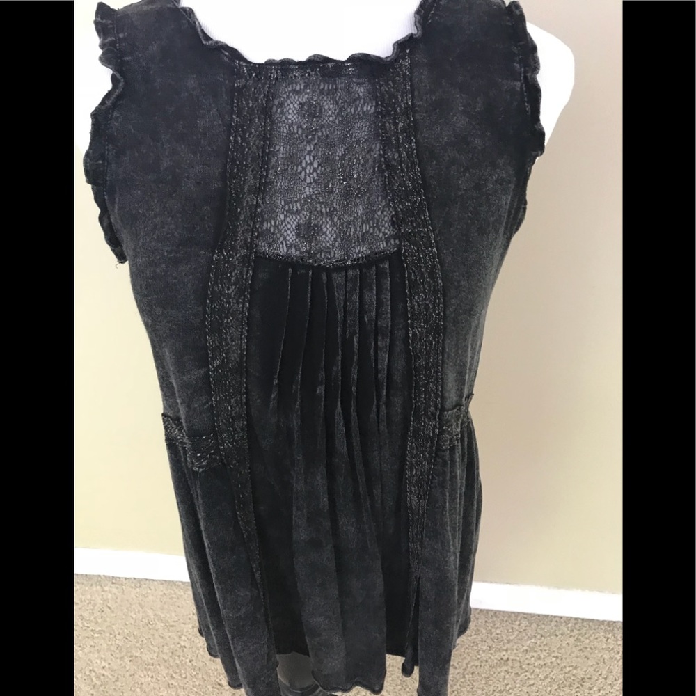 Boho shirt gray and black wash